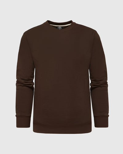Dark Oak Fleece French Terry Pullover Crew Neck