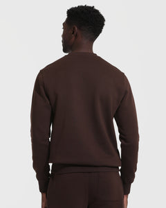 True ClassicDark Oak Fleece French Terry Pullover Crew Neck