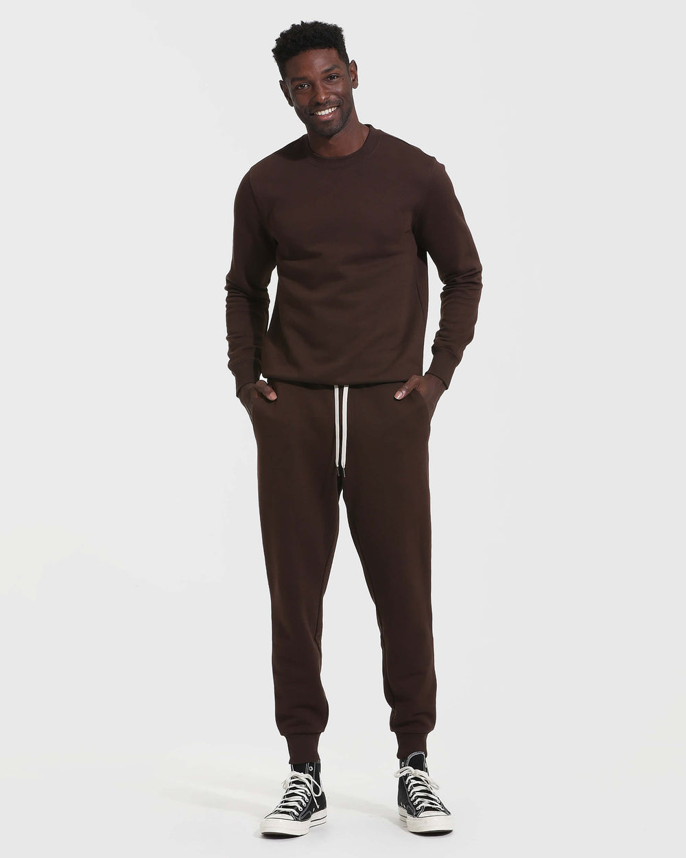 Dark Oak Fleece French Terry Joggers