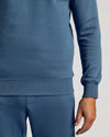 Fiord Fleece French Terry Pullover Crew Neck Sweatshirt shown on model.
