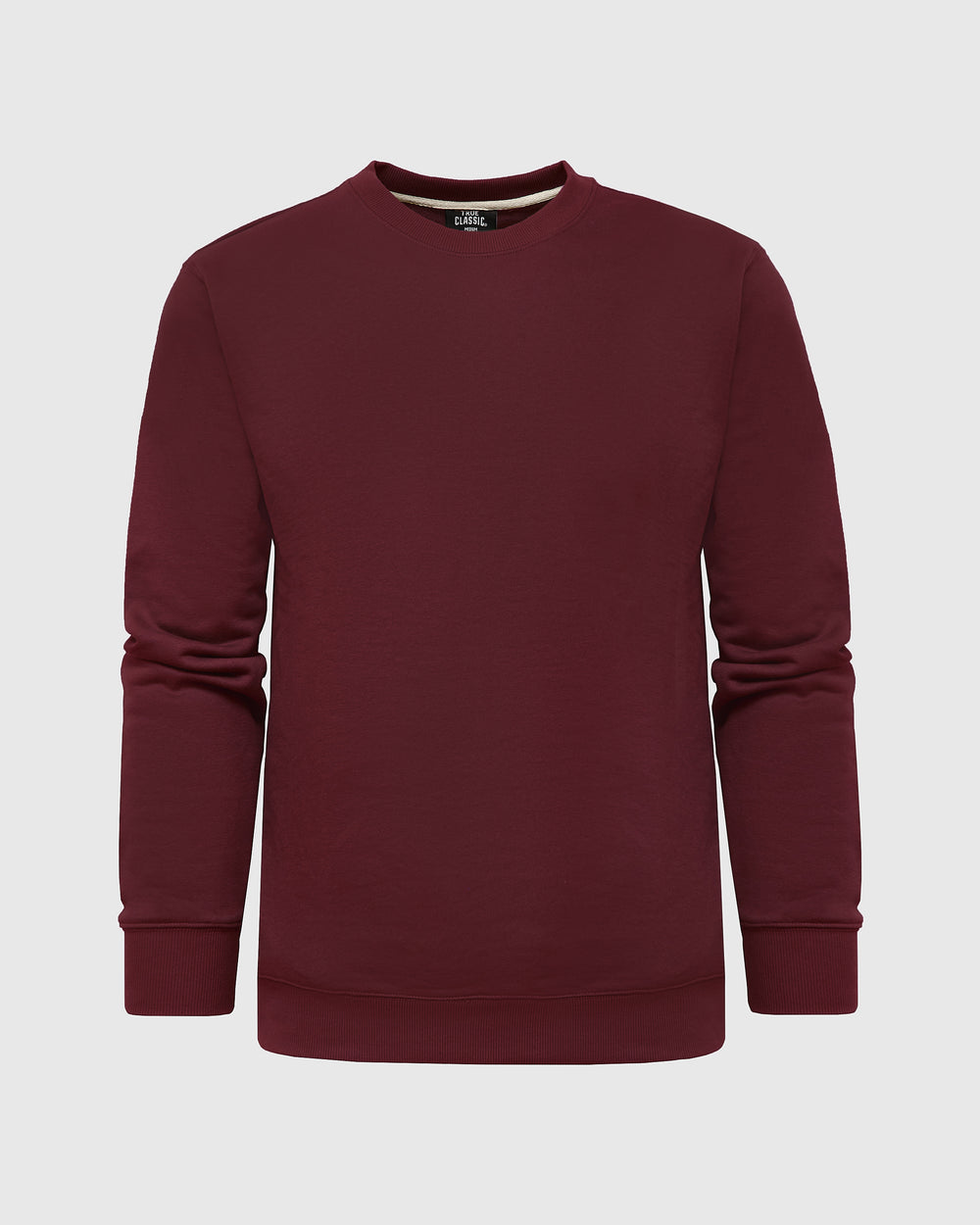 Mahogany Fleece French Terry Pullover Crew Neck Sweatshirt