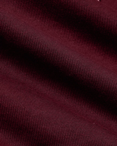 Fleece Full Zip Hoodie - Mahogany