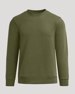 True ClassicSweat-shirt col ras du cou à enfiler en tissu-éponge polaire vert militaire
