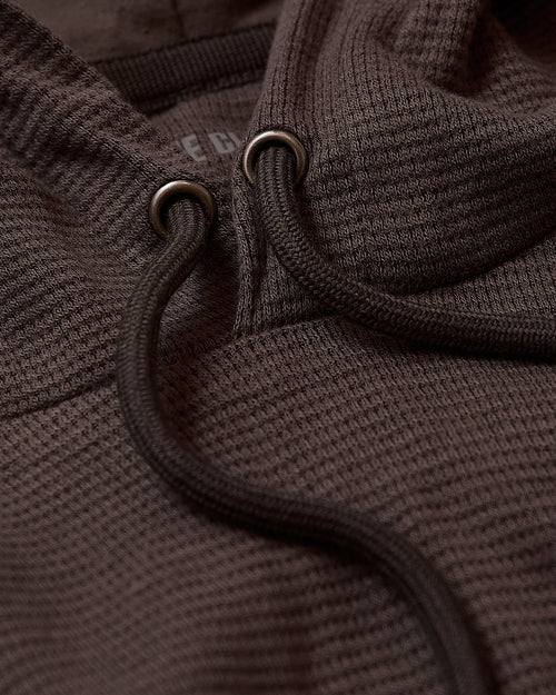 Dark Oak Waffle Hoodie