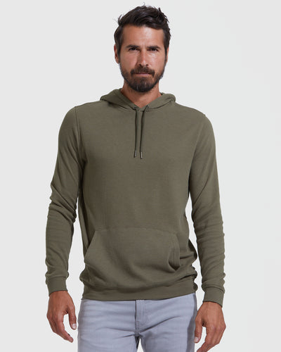 Waffle Hoodie - Military Green