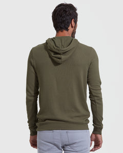 True ClassicMilitary Green Waffle Hoodie