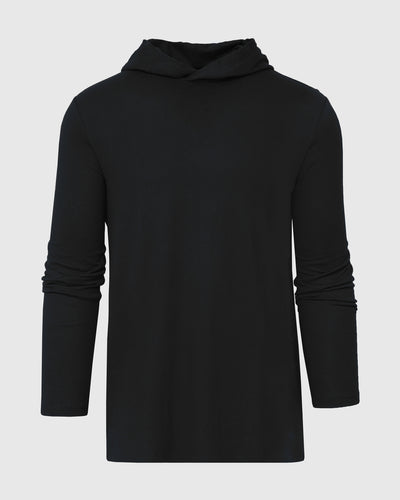 Hooded Long Sleeve Shirt - Black