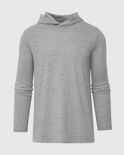 Hooded Long Sleeve Shirt - Heather Gray