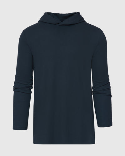 Hooded Long Sleeve Shirt - Navy