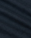 Navy Hooded Long Sleeve T-Shirt, soft knitted fabric close-up.