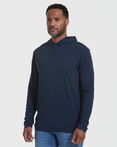 Hooded Long Sleeve Shirt - Navy