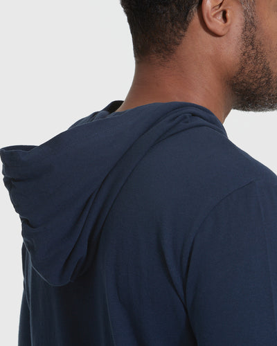 Hooded Long Sleeve Shirt - Navy