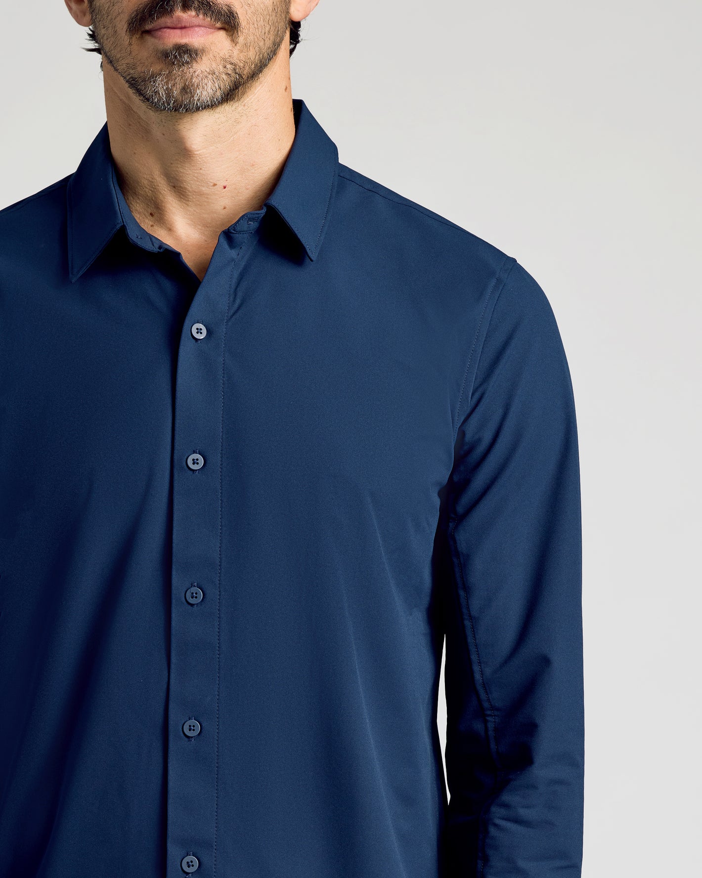 Navy Commuter Long Sleeve Shirt