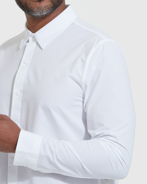 White Commuter Long Sleeve Shirt