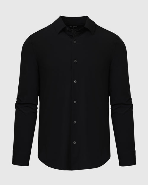 Black Performance Lightweight Dress Shirt