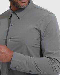 True ClassicCarbon Performance Lightweight Dress Shirt