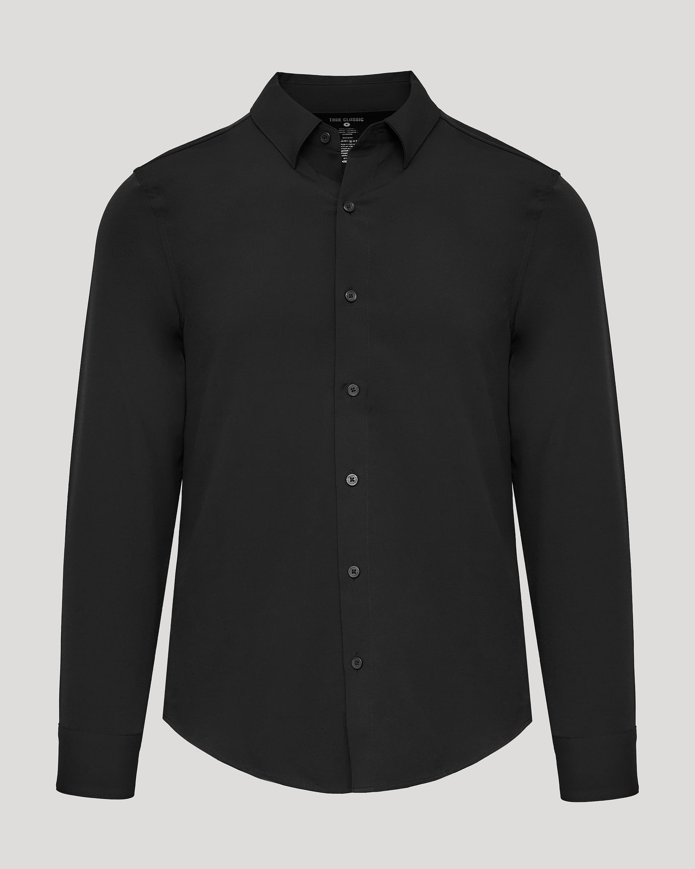 Black Performance Long Sleeve Dress Shirt