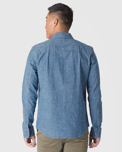 True ClassicLight Indigo Wash Long Sleeve Chambray Shirt