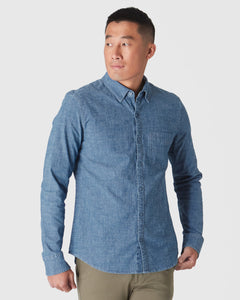 True ClassicLight Indigo Wash Long Sleeve Chambray Shirt