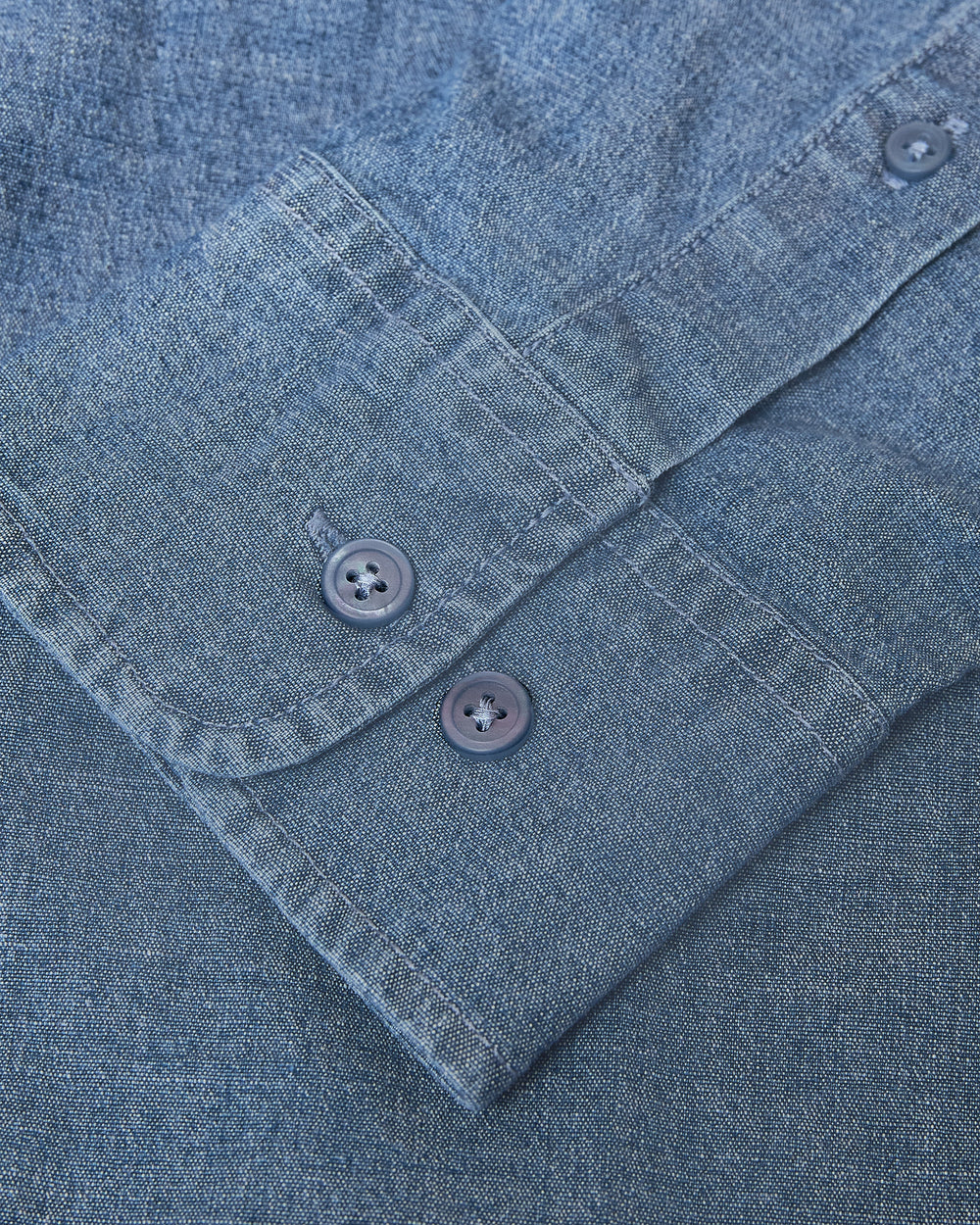 Light Indigo Wash Long Sleeve Chambray Shirt