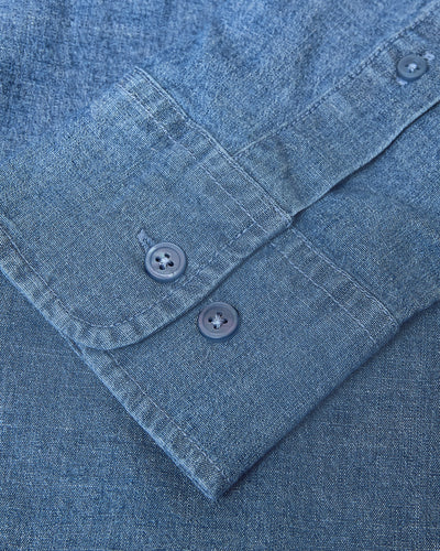 Long Sleeve Chambray Shirt - Light Indigo Wash