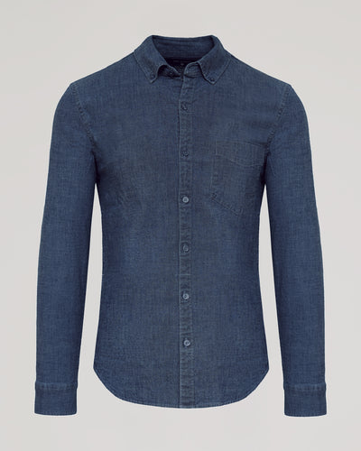 Long Sleeve Chambray Shirt - Medium Indigo Wash