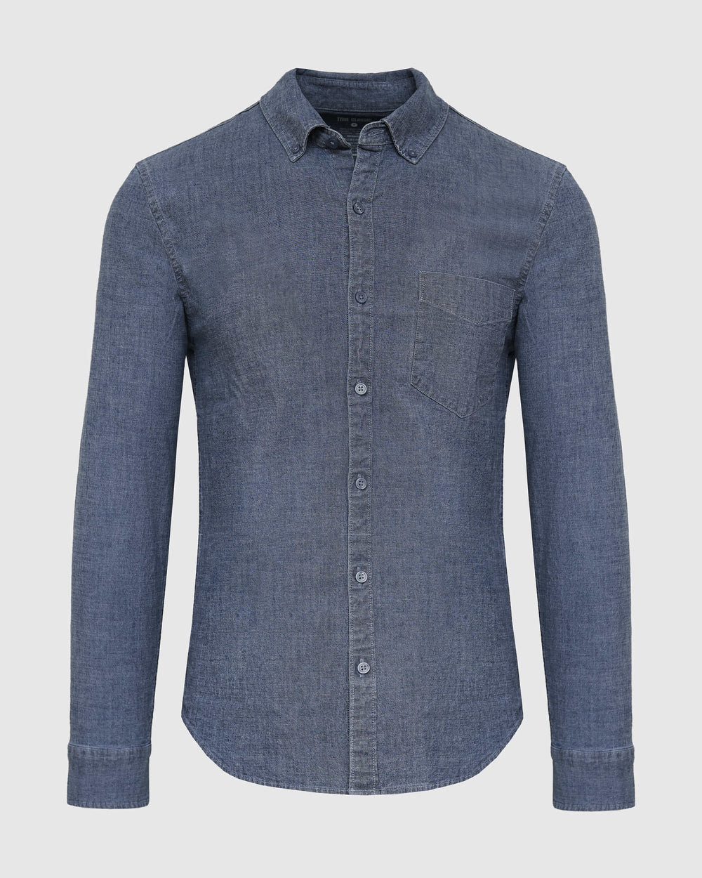 Medium Indigo Wash Long Sleeve Chambray Shirt