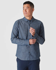 True ClassicMedium Indigo Wash Long Sleeve Chambray Shirt