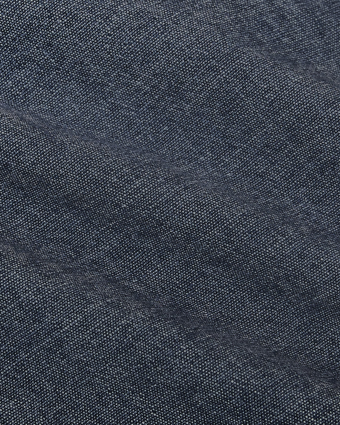 Medium Indigo Wash Long Sleeve Chambray Shirt fabric close-up.
