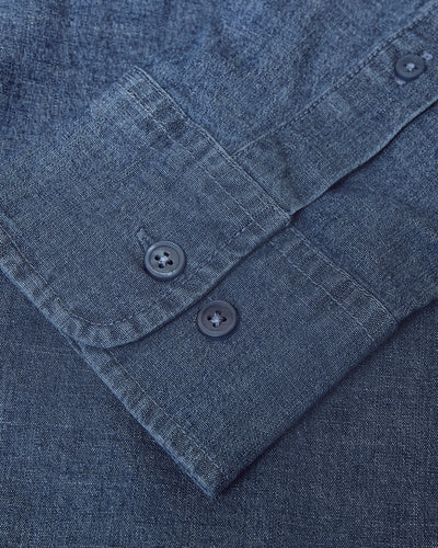 Long Sleeve Chambray Shirt - Medium Indigo Wash