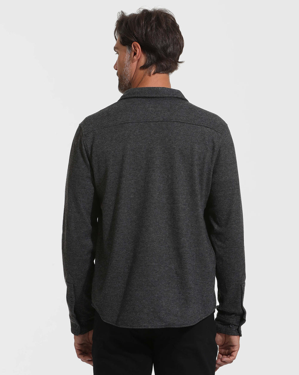 Black Carbon Long Sleeve Sweater Shirt