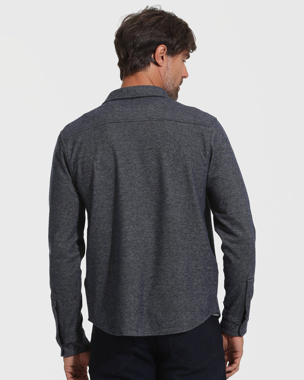 Heather Navy Long Sleeve Sweater Shirt