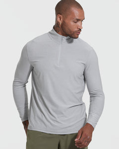 True ClassicLight Heather Gray Active Quarter Zip Shirt