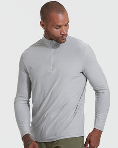 True ClassicLight Heather Gray Active Quarter Zip Shirt