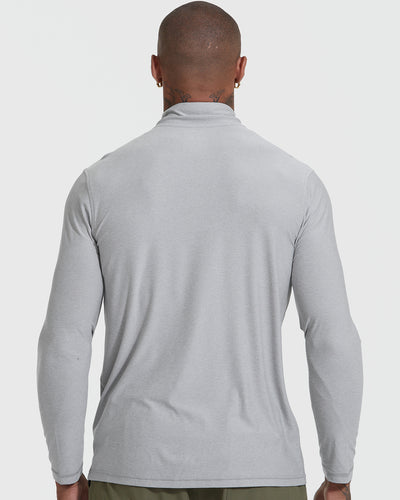 Active Quarter Zip Sweatshirt - Light Heather Gray