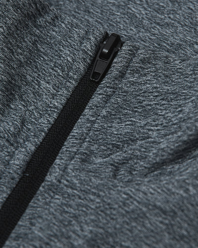 Sweatshirt à col zippé actif - Heather Navy