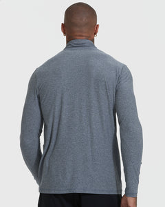 True ClassicHeather Navy Active Quarter Zip Shirt