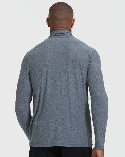 Heather Navy Active Quarter Zip Shirt