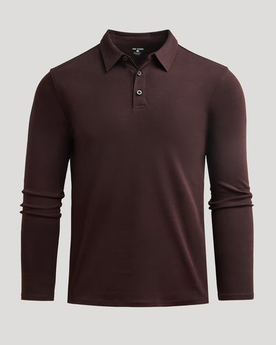 Premium Pima Long Sleeve Polo - Java