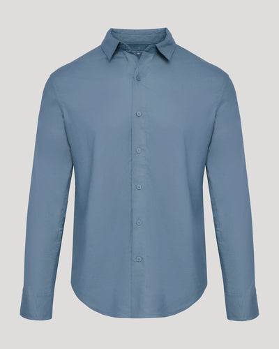 Linen Long Sleeve Shirt - Fiord