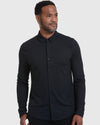 Man in Long Sleeve Do-It-All Comfort Shirt, relaxed slim fit.