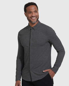 True ClassicCharcoal Heather Long Sleeve Gray Do-It-All Comfort Shirt