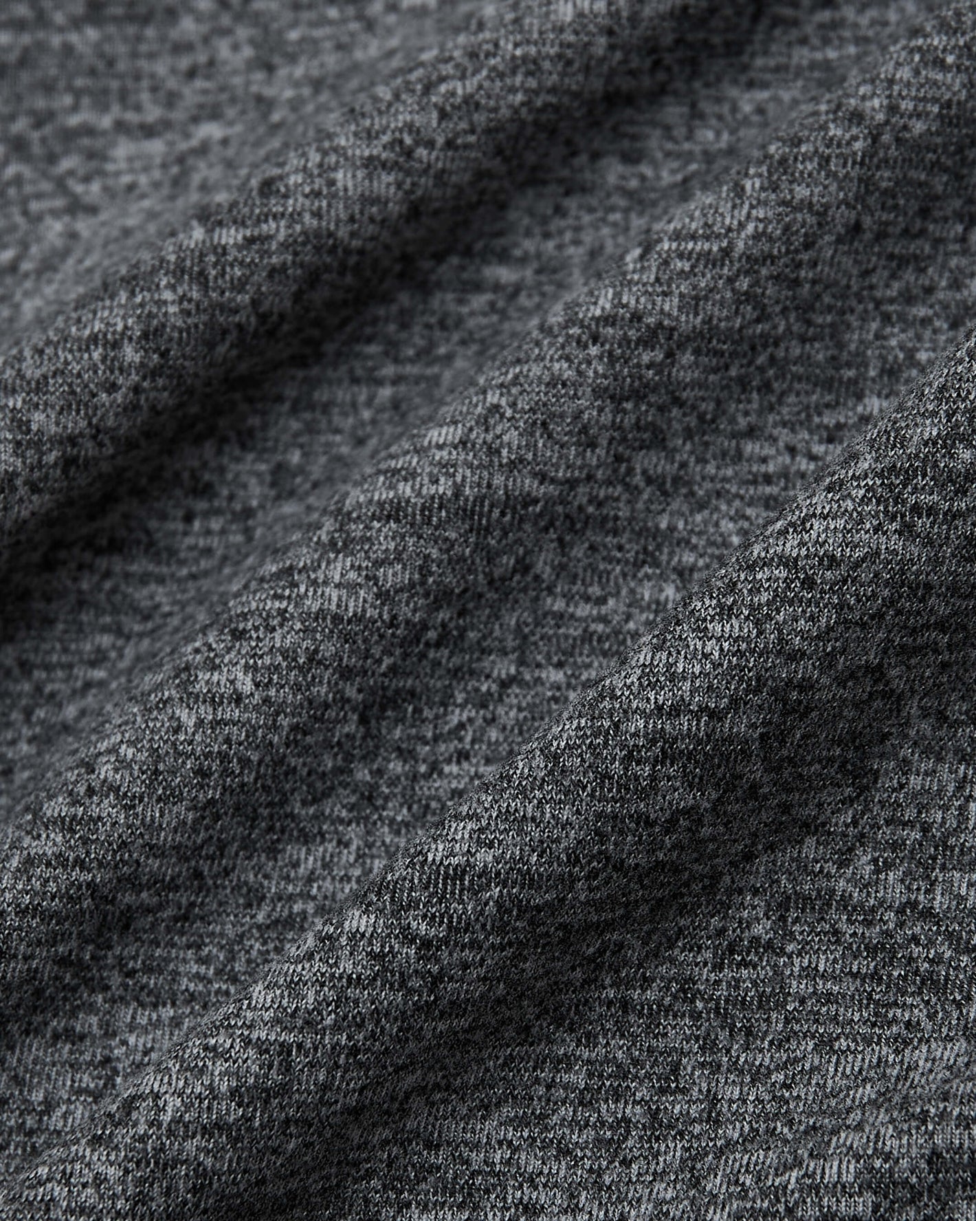 Heather Gray Long Sleeve Do-It-All Comfort Shirt's soft, folded knit fabric.