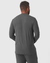 Charcoal Heather Gray Loungewear Set, back view, relaxed fit.