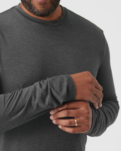 True ClassicCharcoal Heather Gray Long Sleeve Loungewear Tee