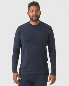 True ClassicHeather Navy Loungewear Long Sleeve Tee And Jogger Set