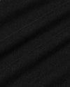 Black Active Comfort Full Zip Hoodie fabric close-up, showcasing fine texture.