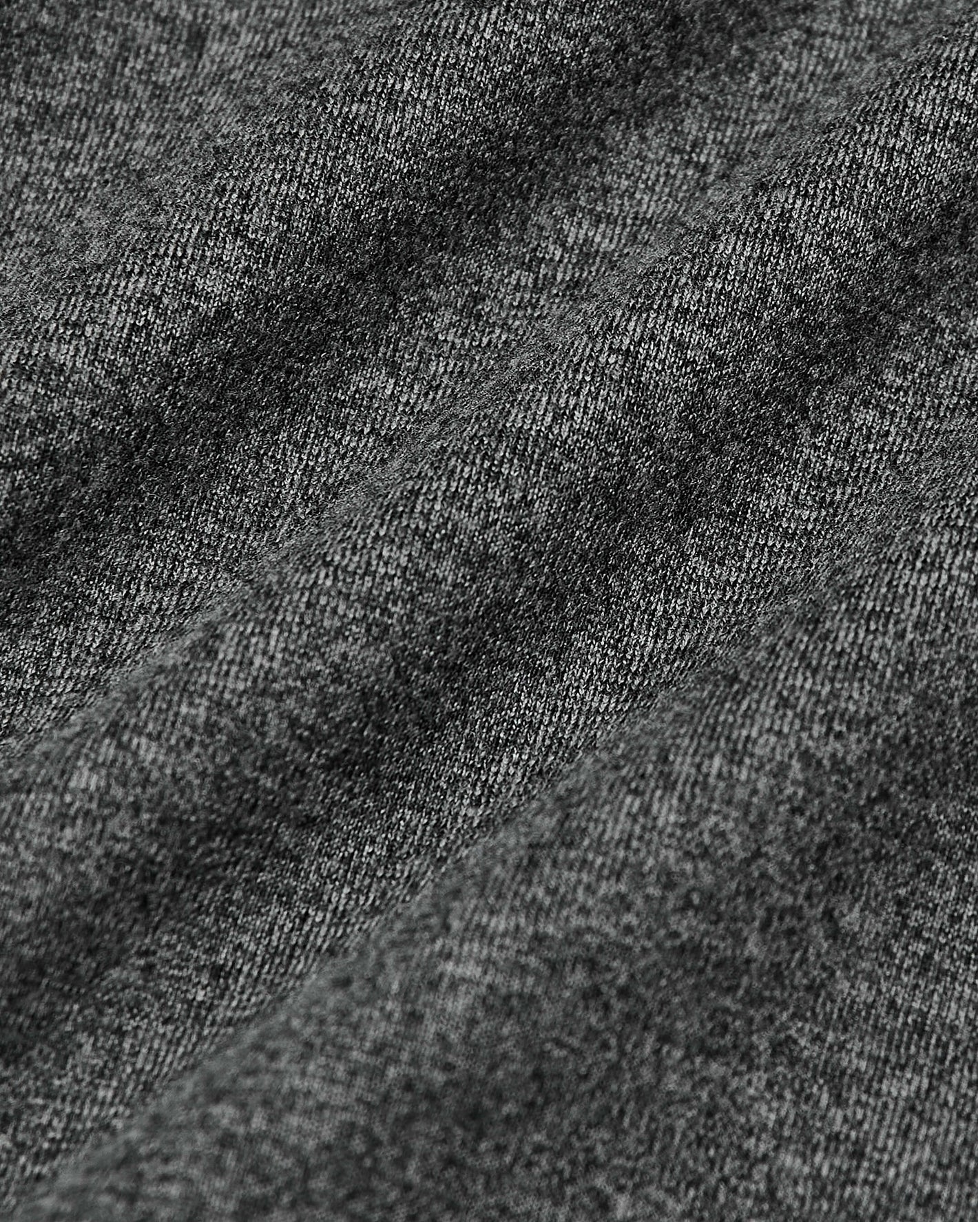 Charcoal Heather Active Comfort Full Zip Hoodie, showcasing soft, heathered knit fabric.