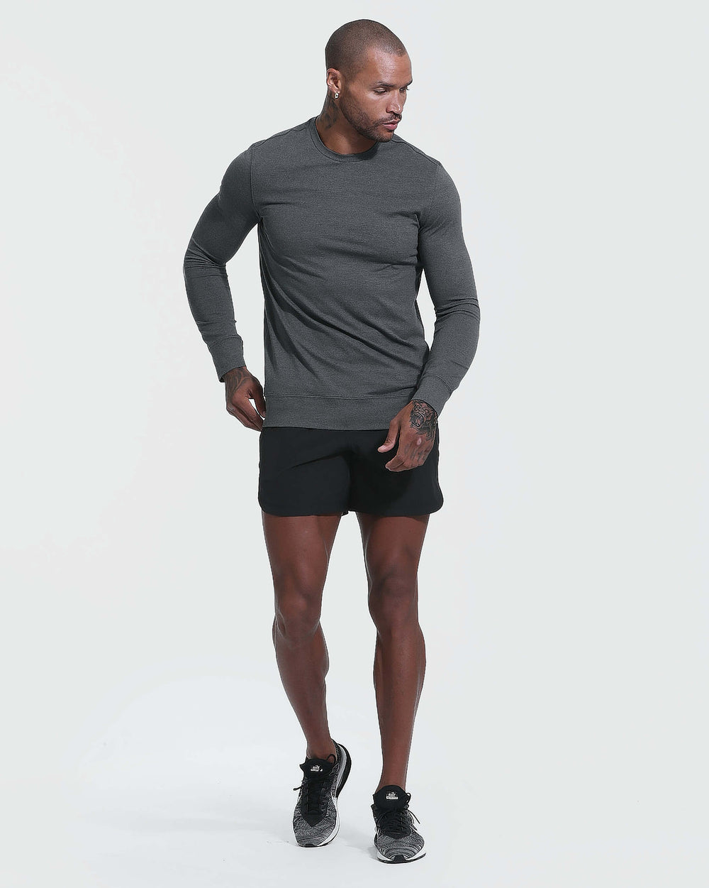 Charcoal Heather Active Comfort Crew Sweatshirt