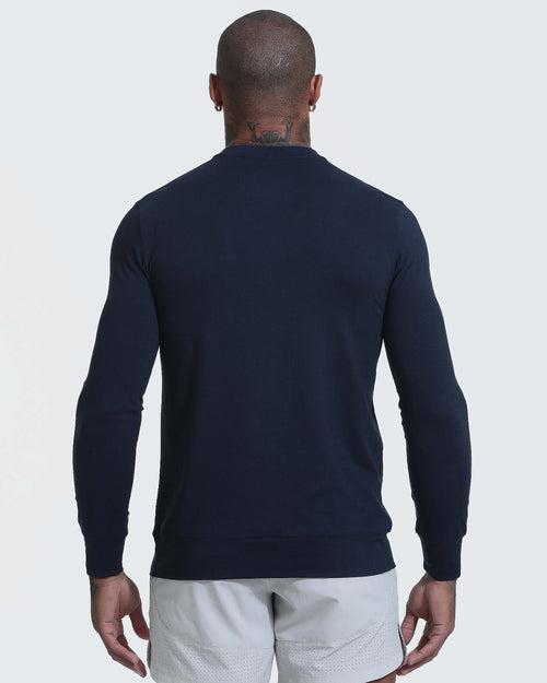 Heather Navy Active Comfort Crew Sweatshirt